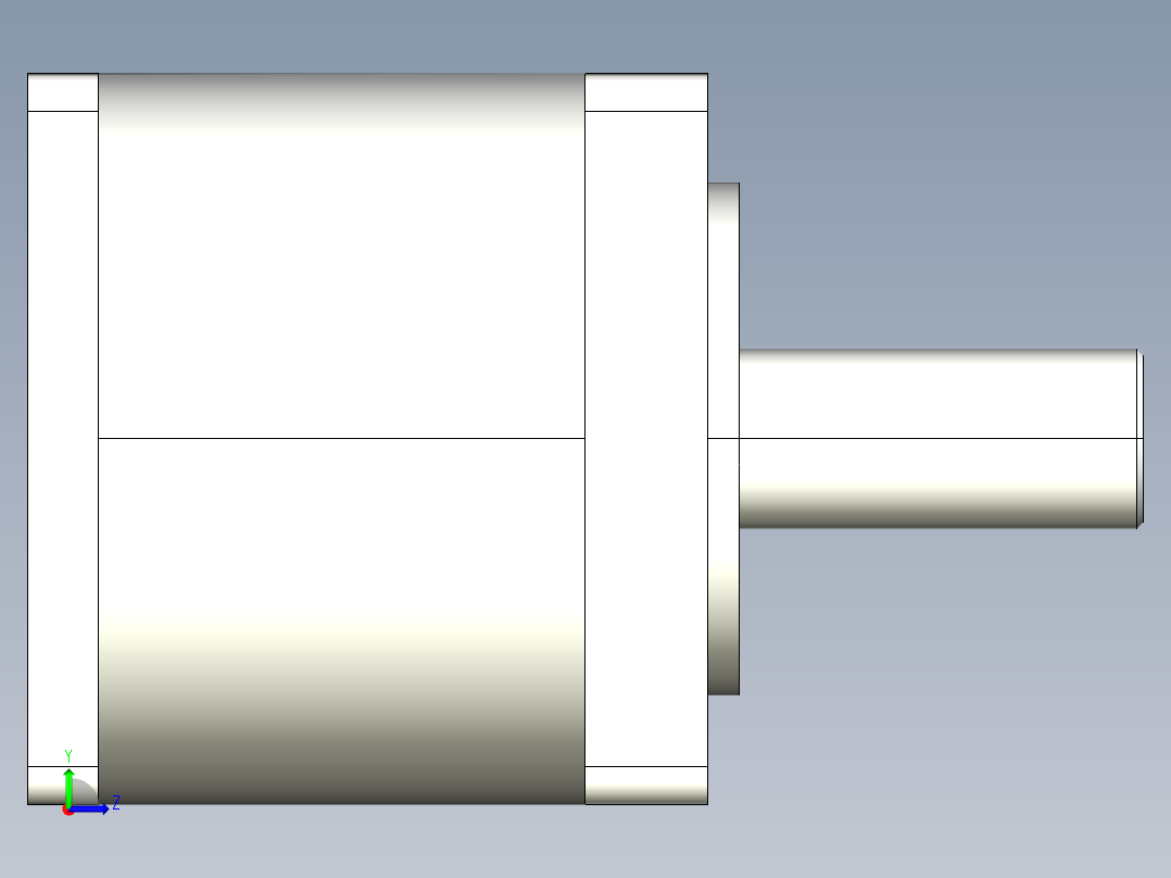 57RN伺服系列精密行星减速机左视图