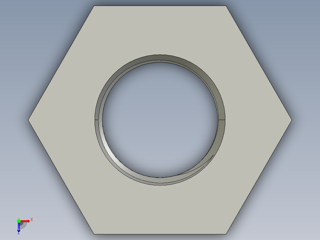 船舶管路系统SeaCor_ReducerBushing_FPTxSPIG_37J138130_1in x 0.5in俯视图