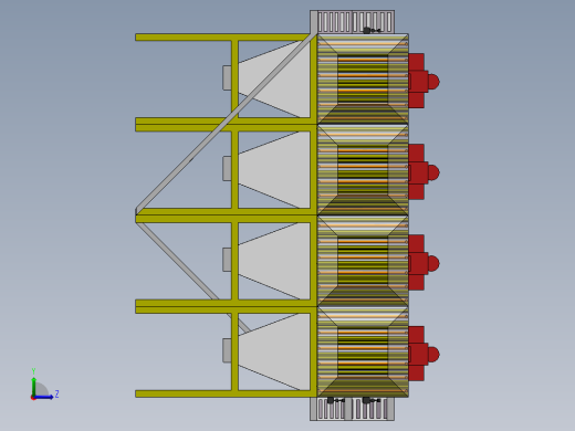 电除尘器模型左视缩略图