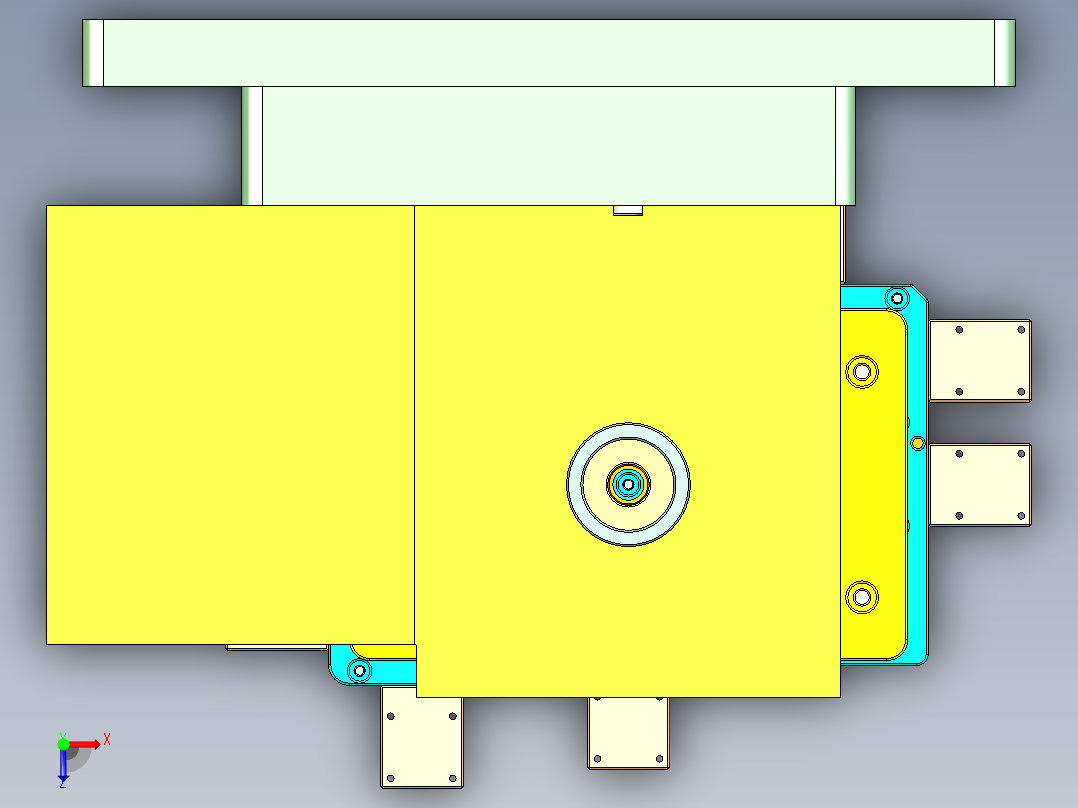 T100HA-A-CNC1笔记本CNC工装夹具三维模型-0423俯视图