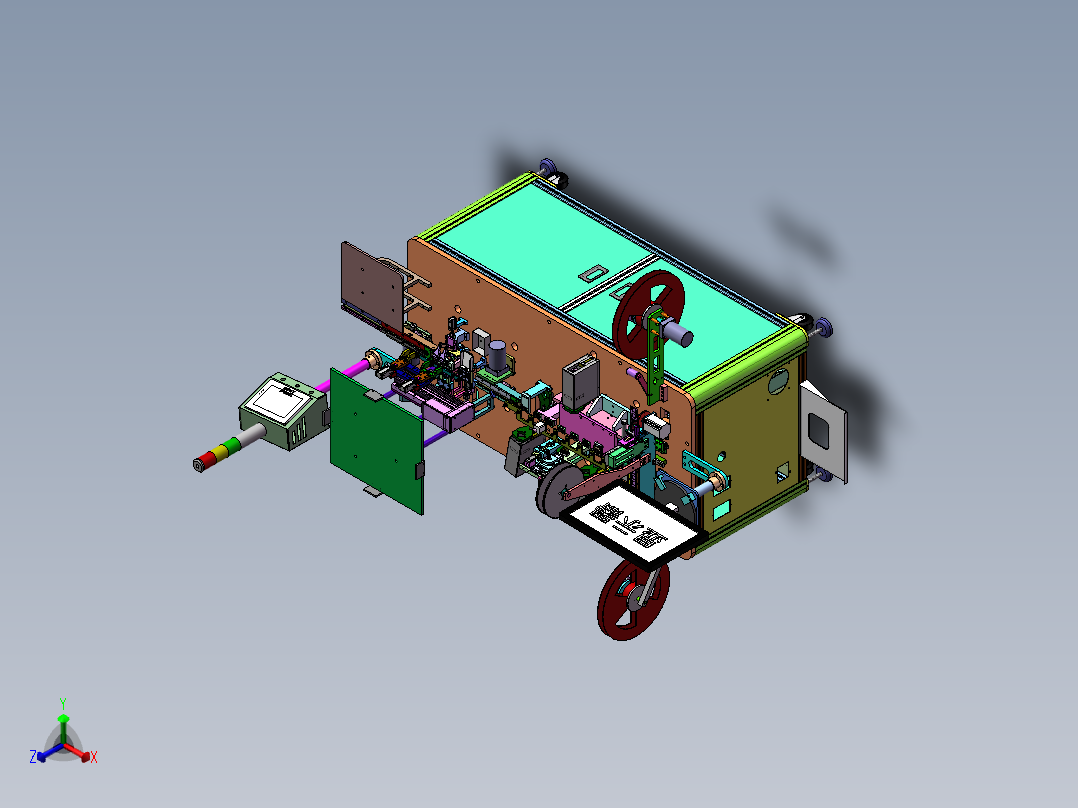 SIM卡检测包装机sw12可编辑正等轴测图