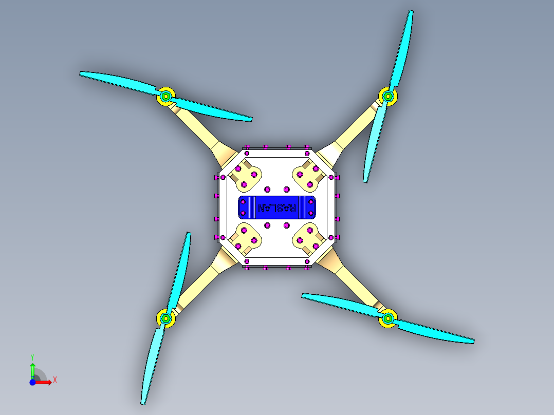 四轴飞行器前视图