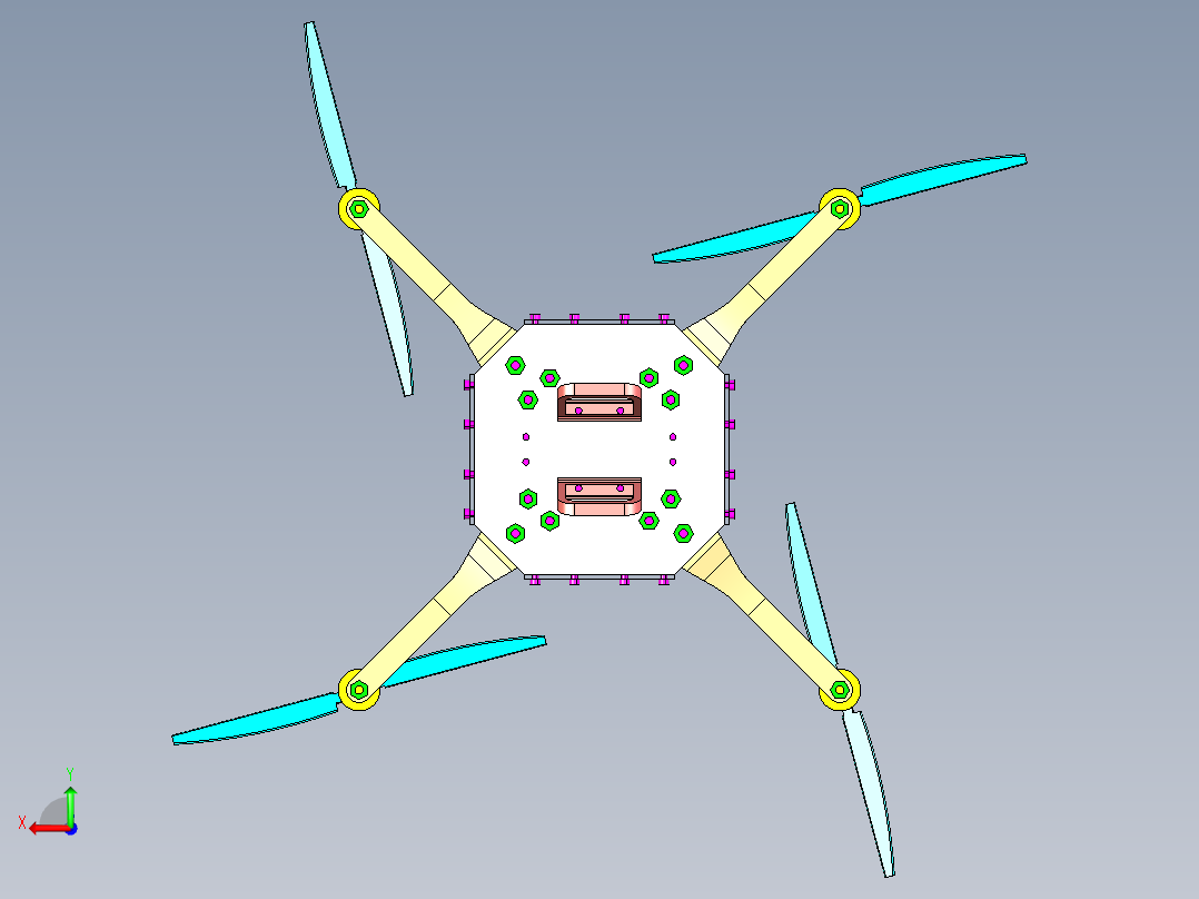 四轴飞行器后视图
