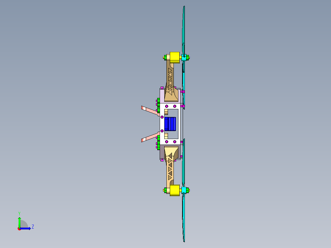 四轴飞行器左视图