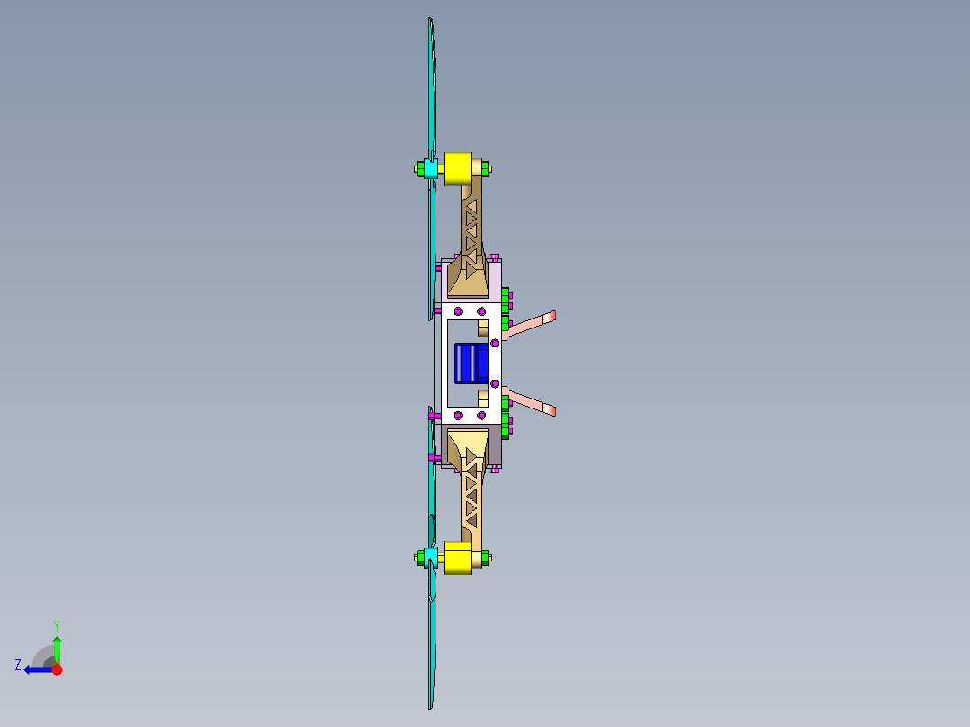 四轴飞行器右视图
