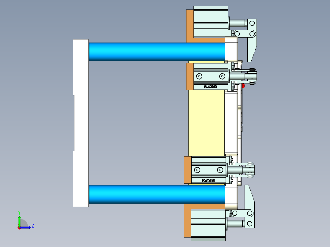 EDB41-C笔记本CNC工装夹具三维模型-CNC3-191113左视图