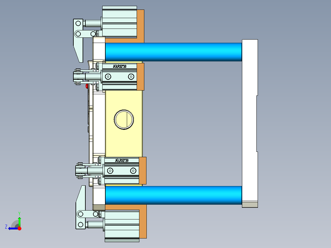 EDB41-C笔记本CNC工装夹具三维模型-CNC3-191113右视图