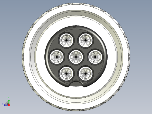 GX12 航空连接器 2、3、4、5、6 和 7 针右视缩略图