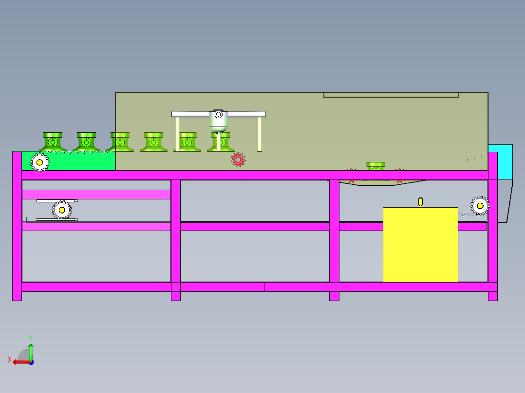 工业自动冲洗设备后视图