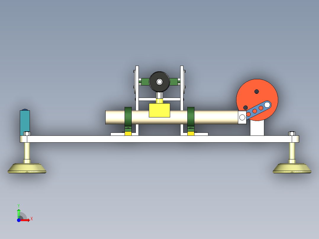 基于柔性铰链的摩擦试验机前视图