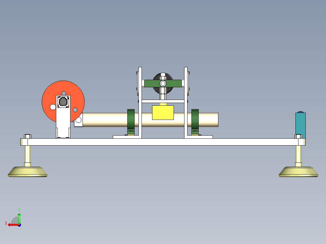 基于柔性铰链的摩擦试验机后视图