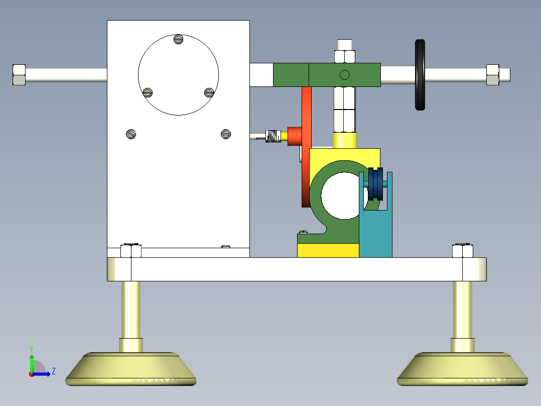 基于柔性铰链的摩擦试验机左视图