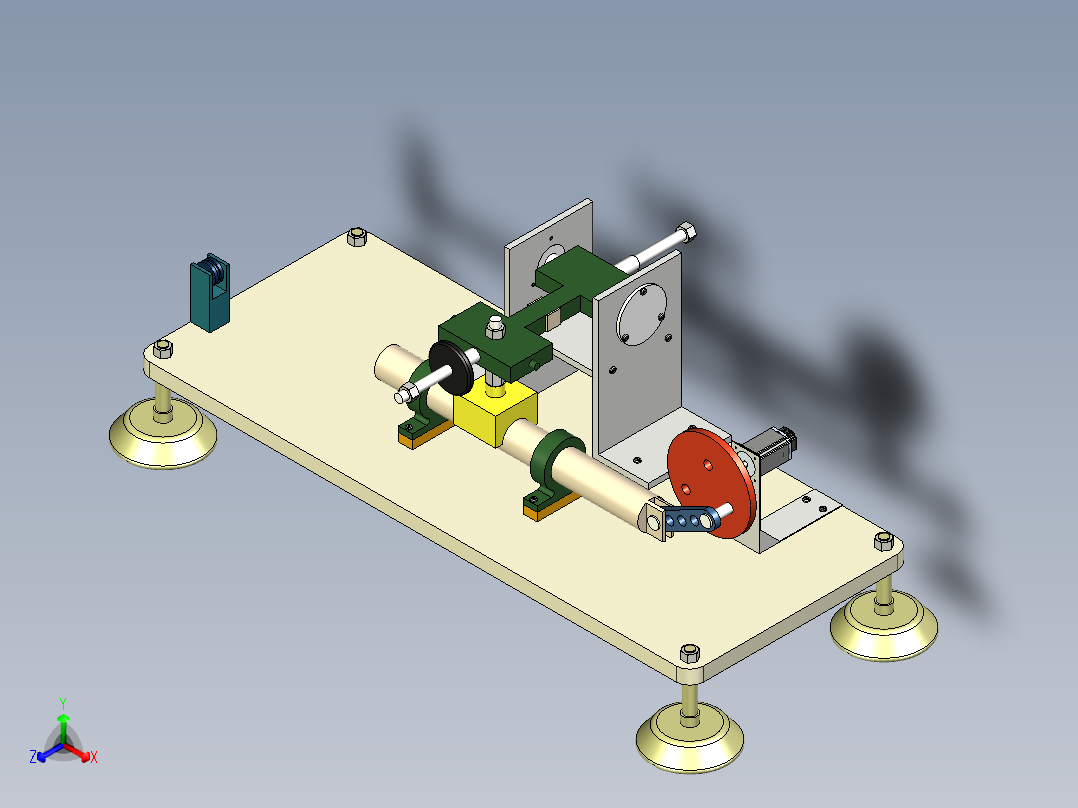 基于柔性铰链的摩擦试验机正等轴测图