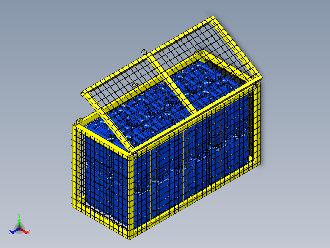 B2005304-储存腐蚀性产品的围栏正等轴测图