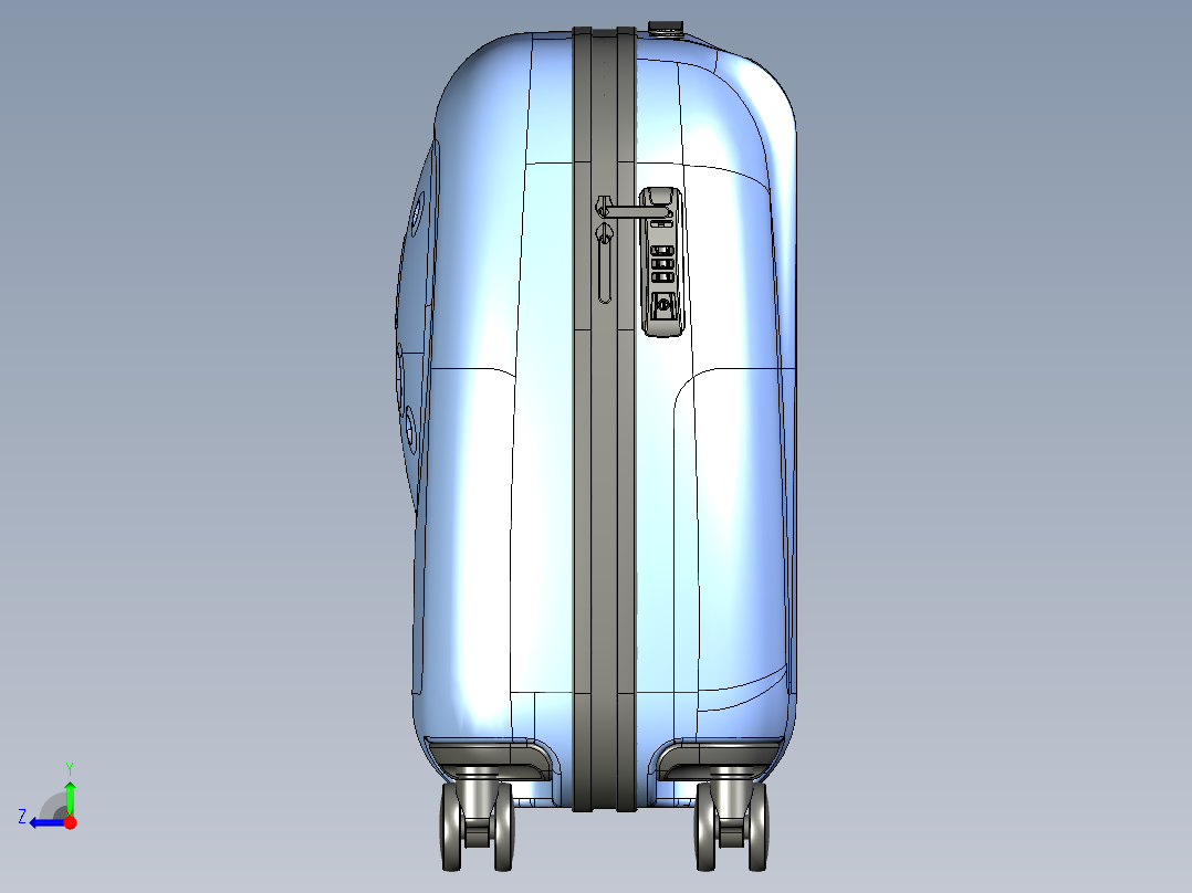 月球系列儿童拉杆箱右视图
