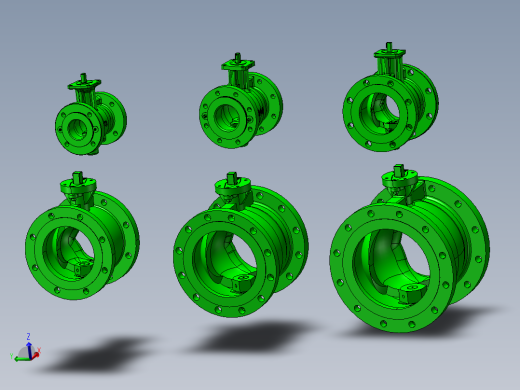6款“V系列分段球阀模型