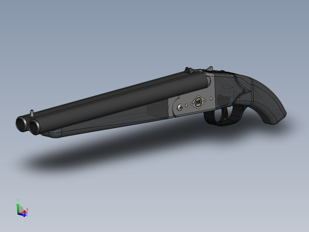 手枪左轮冲锋枪老式狙击步枪设计3D图纸shotgun-mad-max SW STP