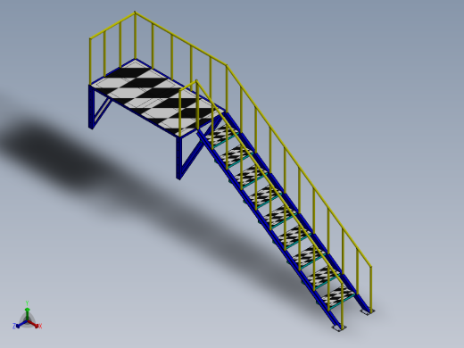 厂区的梯子正等轴测缩略图