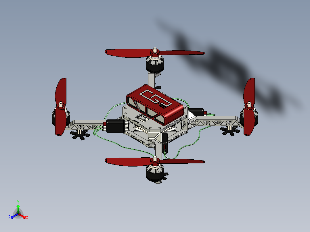 CGPdesign四轴无人机模型3D图纸