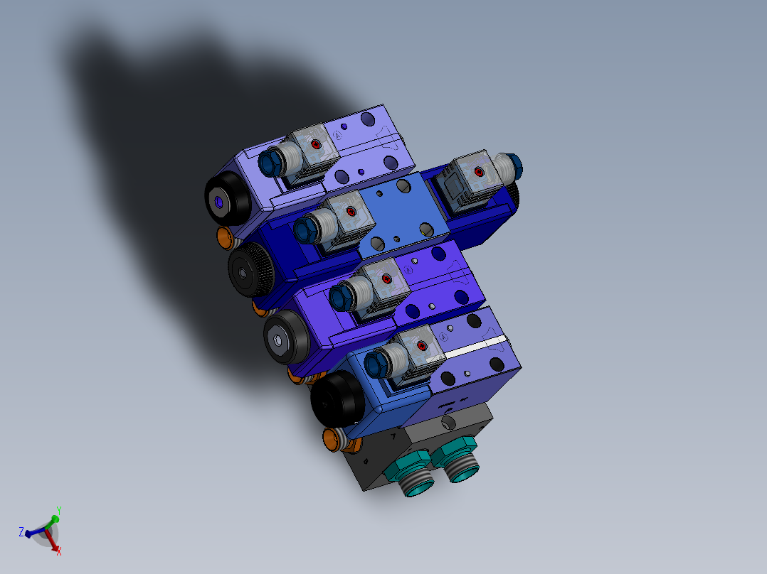 液压块（DGM-3-4E-12-R）（4站）配备4个伊顿（EATON）电磁驱动单向阀（单级）