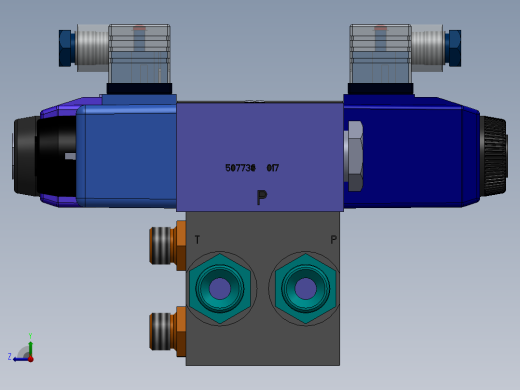 液压块（DGM-3-4E-12-R）（4站）配备4个伊顿（EATON）电磁驱动单向阀（单级）右视缩略图