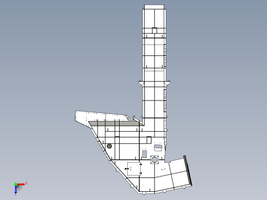 裙板喂料滴漏溜槽俯视缩略图