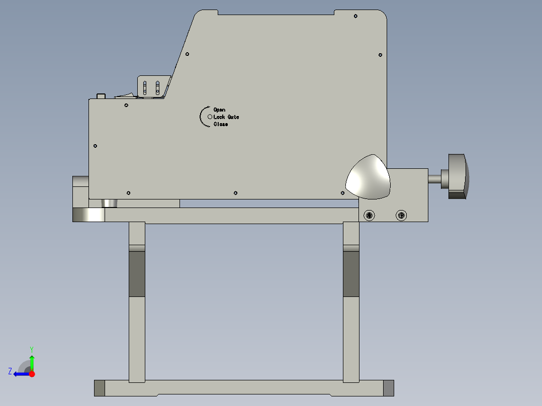 PL-螺丝枪机座右视图
