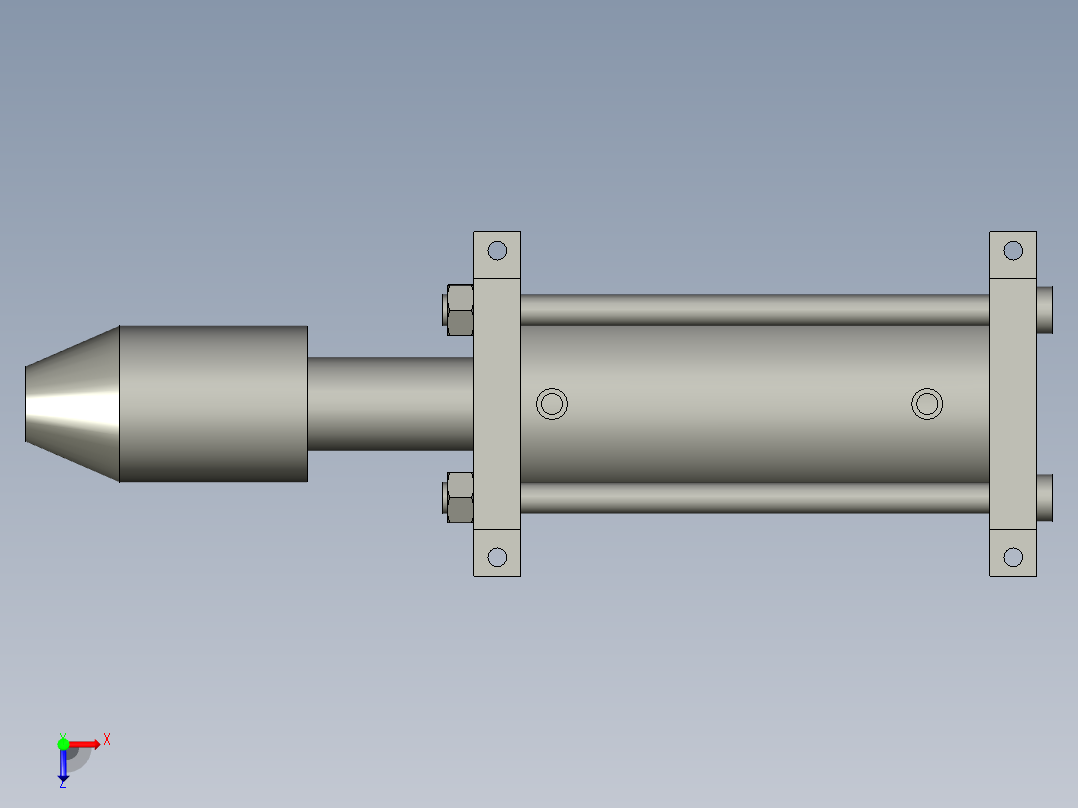 AGV锁紧缸俯视图