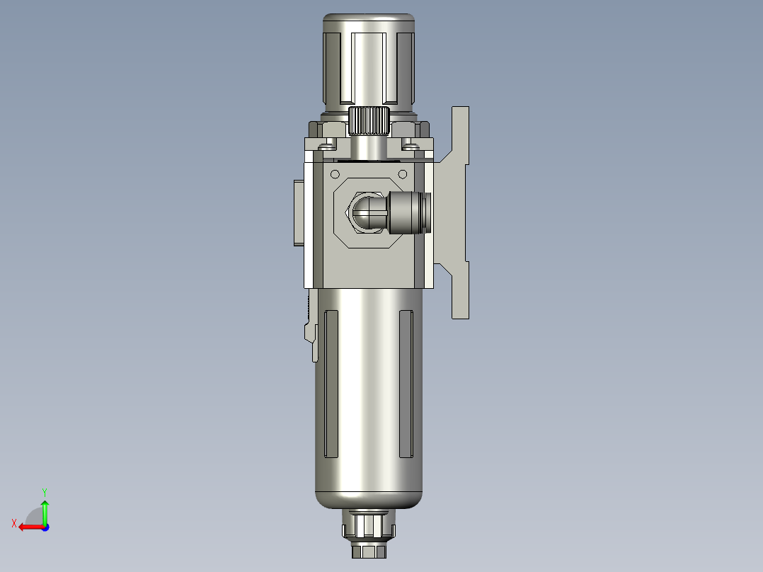 AAGFC300-10-F1气源处理二联件后视图