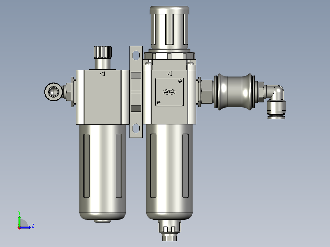 AAGFC300-10-F1气源处理二联件左视图