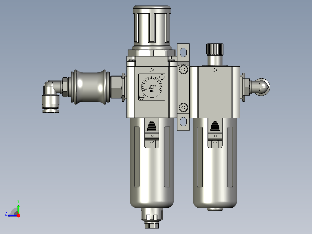 AAGFC300-10-F1气源处理二联件右视图