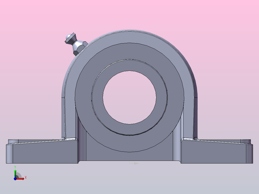 轴承座trp208前视图