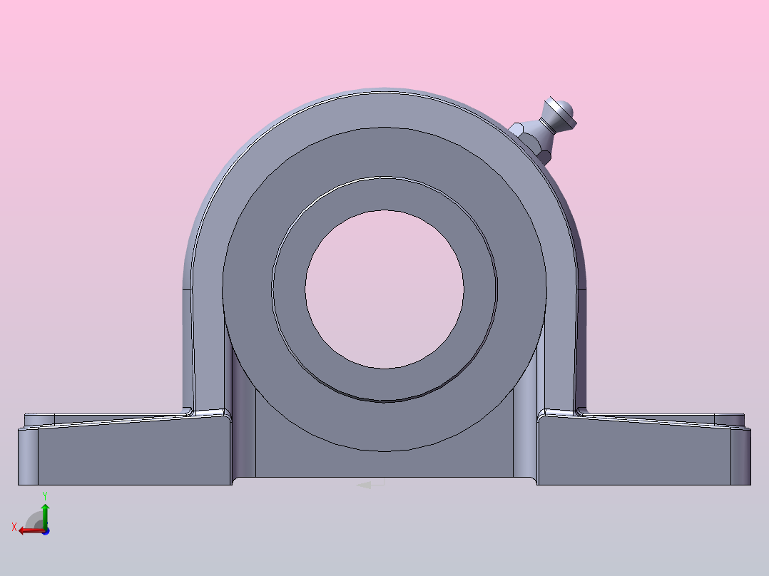 轴承座trp208后视图