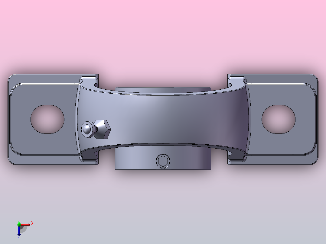 轴承座trp208俯视图