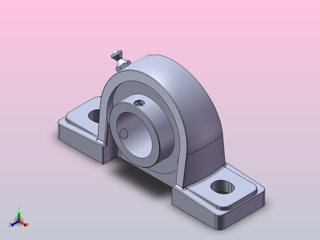 轴承座trp208正等轴测图