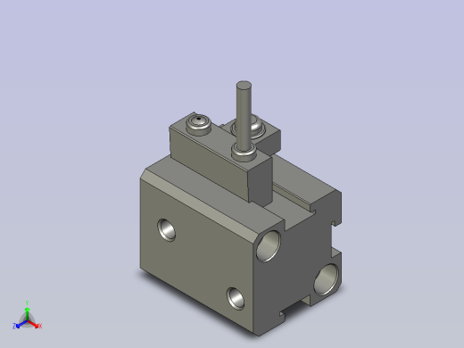 气缸SDA12x5S正等轴测缩略图