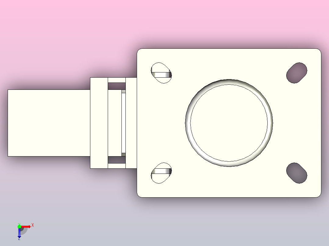 中重载型(200~300kg)万向双刹型脚轮[CADH150-NB]俯视图