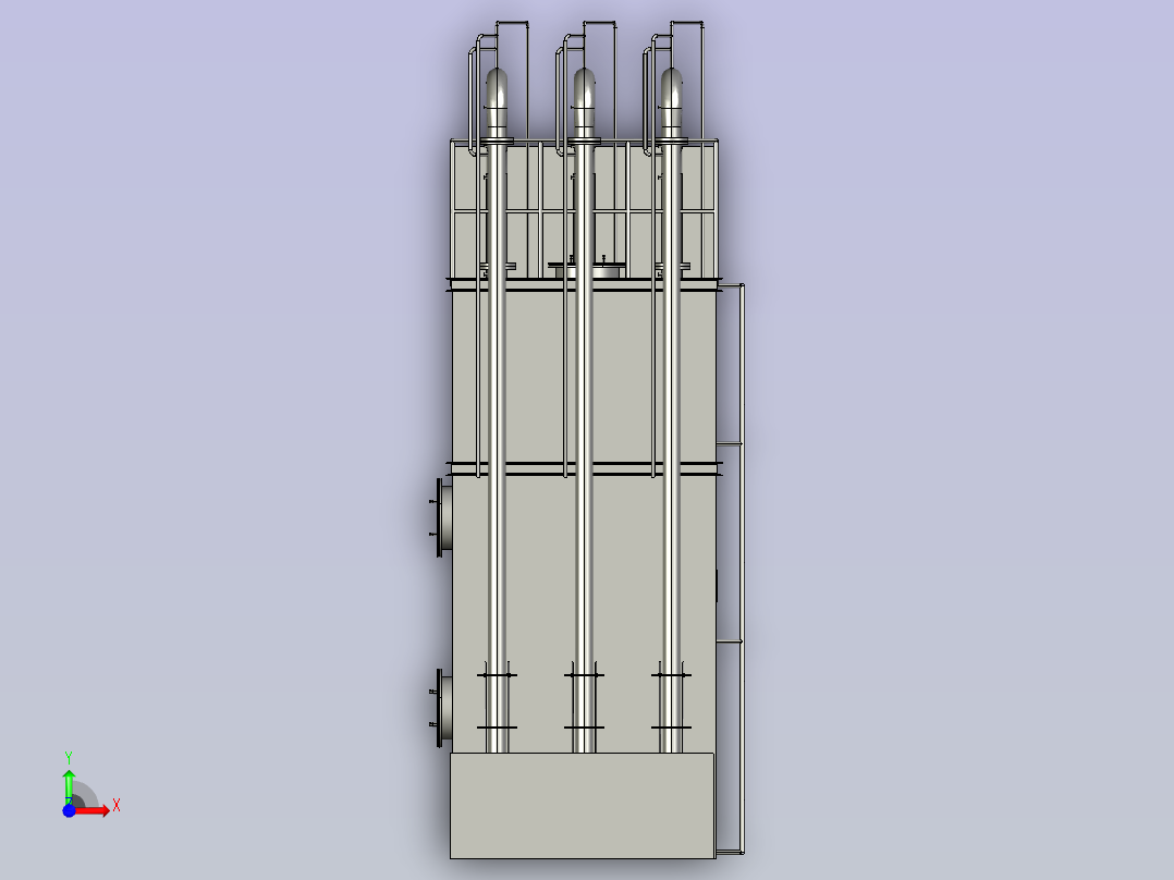 重力式空气擦洗滤池前视图
