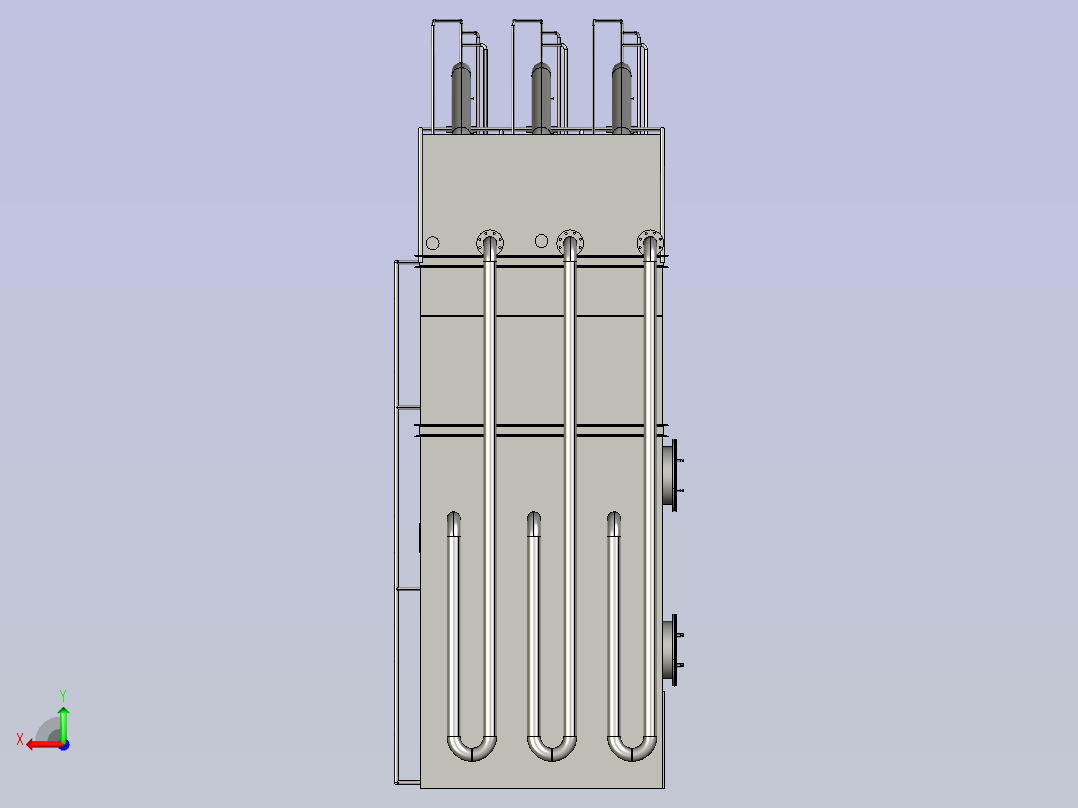 重力式空气擦洗滤池后视图