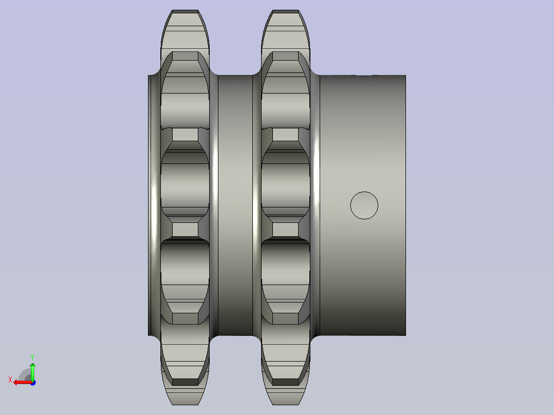 双排链轮10A-13后视图