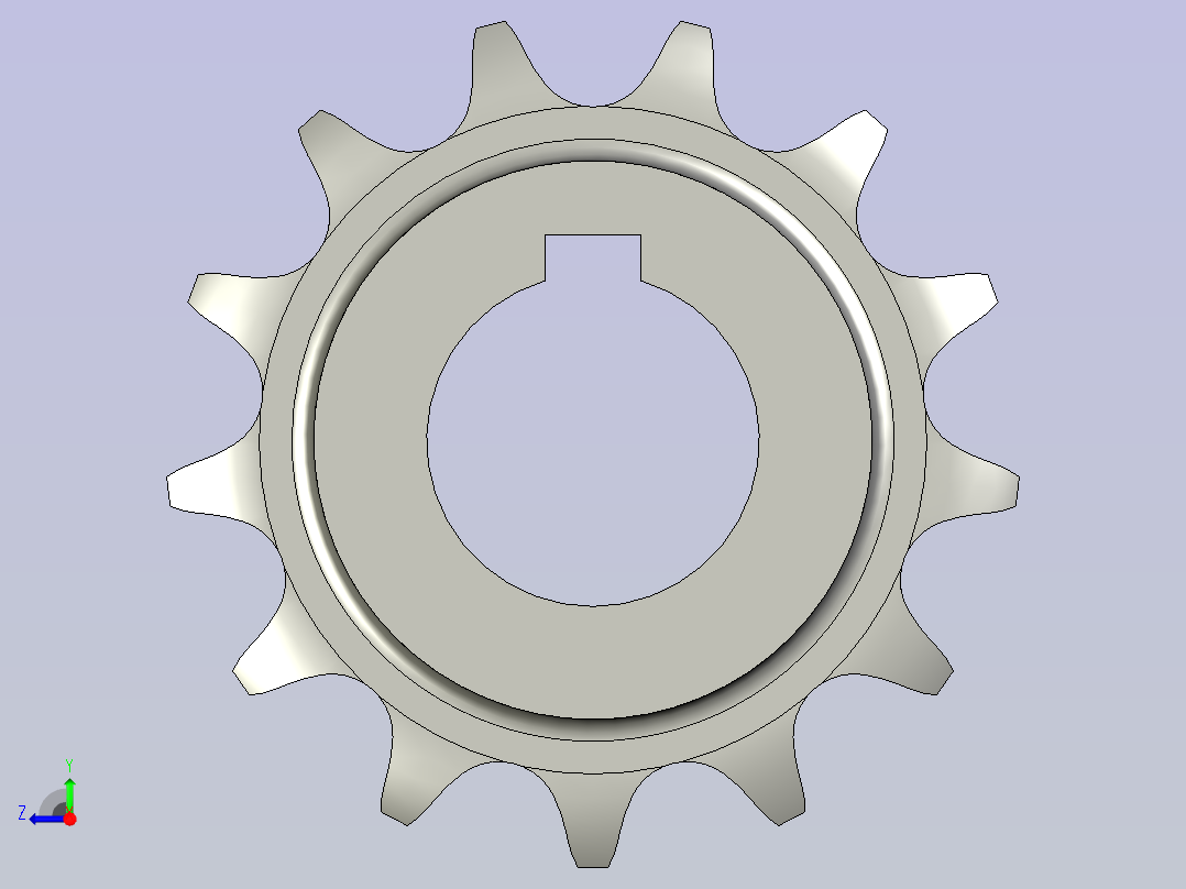 双排链轮10A-13右视图