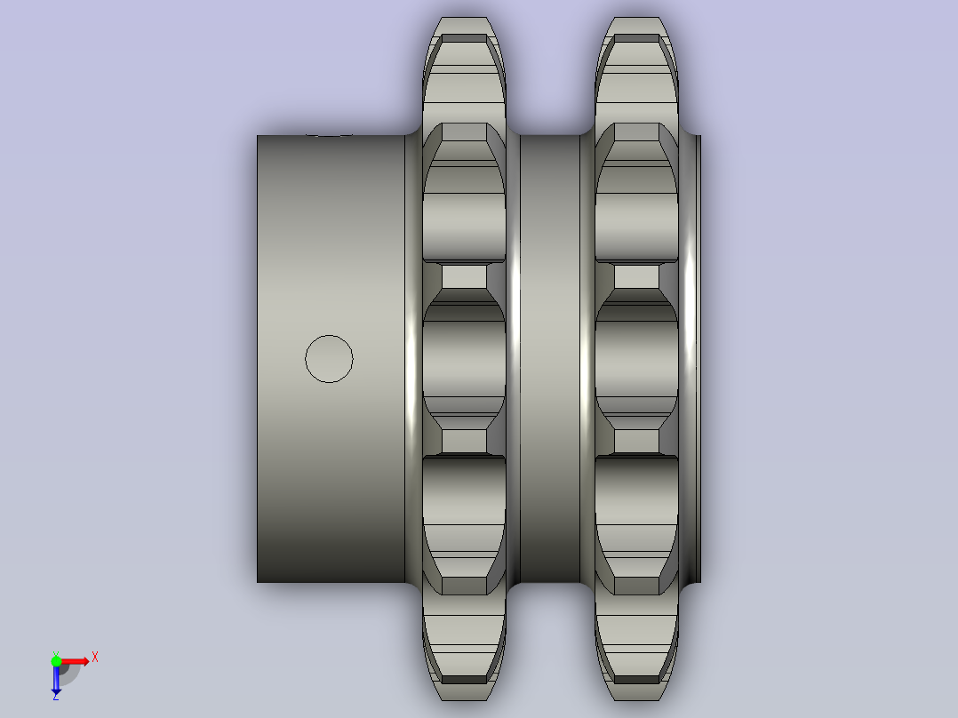 双排链轮10A-13俯视图