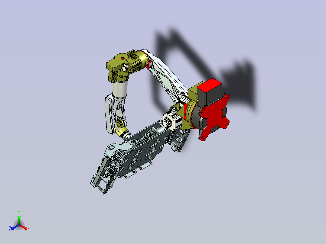 机器人抱夹式码垛抓具设计主视图