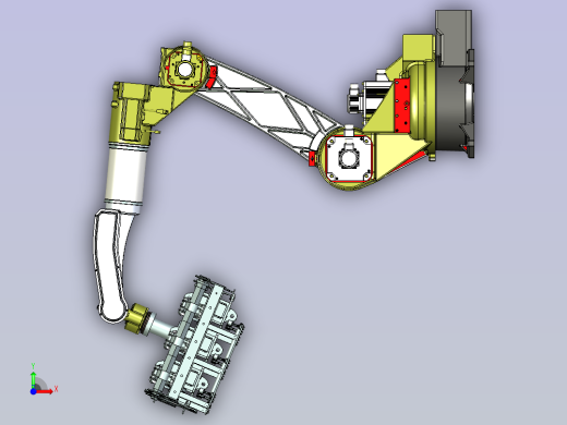 机器人抱夹式码垛抓具设计前视缩略图