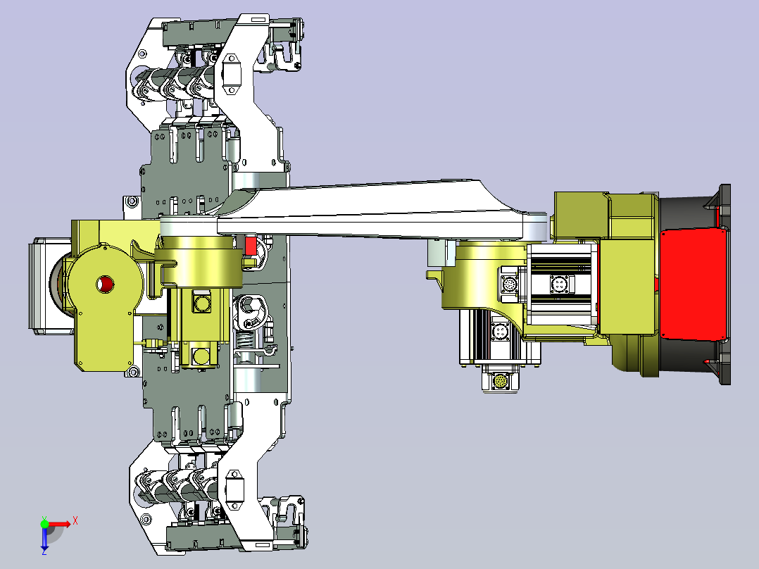 机器人抱夹式码垛抓具设计俯视图