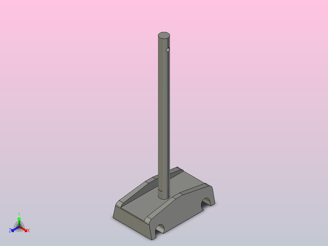 JB-AL-C-L200-C2带柄圆双轨夹主视图