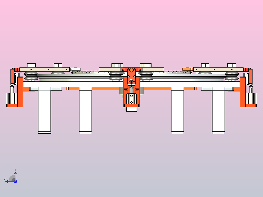 V76-799椭圆链条环形导轨（大板）后视图