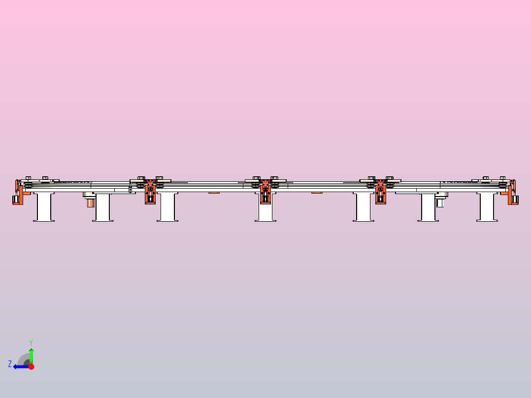 V76-799椭圆链条环形导轨（大板）右视图
