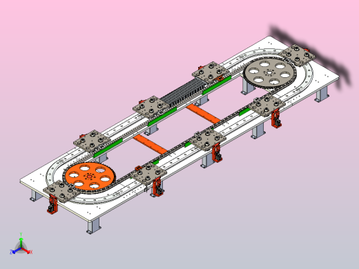 V76-799椭圆链条环形导轨（大板）正等轴测缩略图
