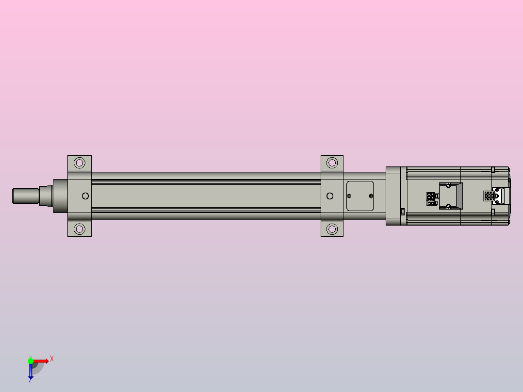 轻载电动缸TPA-ESR50-1610C-L200-M-LB-W-P75-C3俯视图